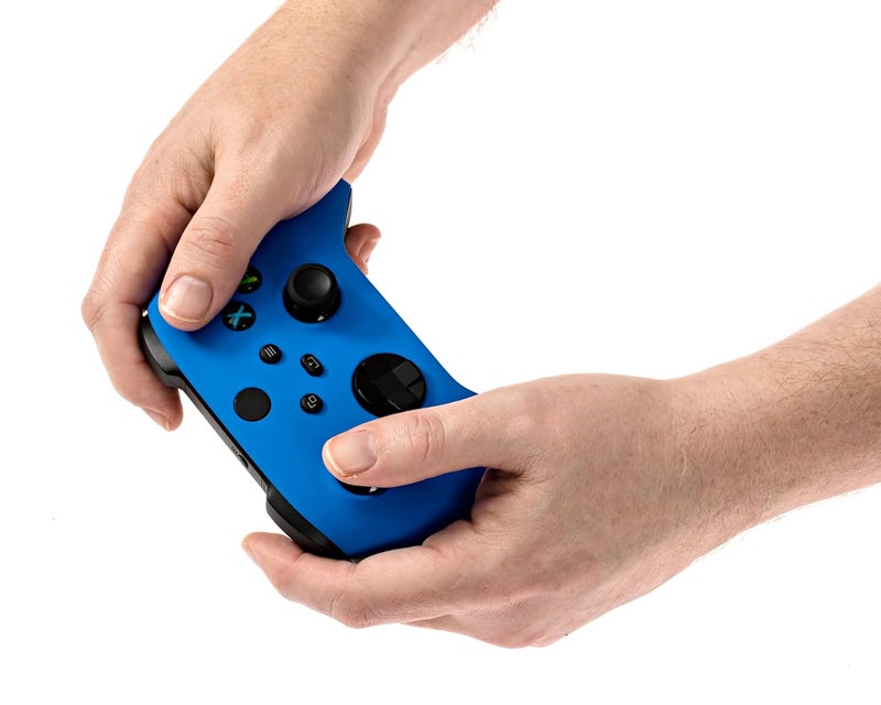 Crazy Controllerz Xbox One Series X S Custom Soft Touch Controller - Soft Touch Feel, Added Grip, Cool Blue Color - Compatible with Xbox One, Series X, Series S - Image 4